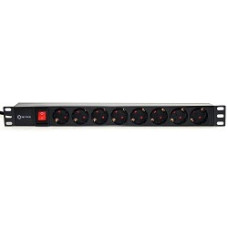 5bites PDU819P-01 Блок розеток 8S / PVC / SWITCH / 1U / 19" / 2M*3G*1.5MM2 / VDE
