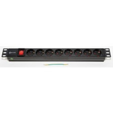 5bites PDU819A-07 Блок розеток 8S / AL / SWITCH / 1U / 19"