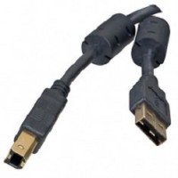 5bites UC5010-030A Проф. Кабель USB2.0, AM/BM, зол.разъемы, ферр.кольца, 3м., черный