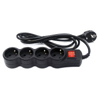 5bites SP4B-110 Сетевой фильтр SP4B-110 4S / 3*0.75MM2 / 1M / BLACK