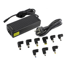 ORIENT PU-A120W Универсальный блок питания, мощность 120Вт, U вых:15-20В, 9 сменных коннекторов (8+Lenovo), автоматическое переключение 18.5/19/19.5/20В, защита от КЗ и перегрузки (30946)