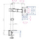 Кронштейн ARM Media LCD-T02 Vesa до 100x100 15-32' max 7кг black для одного монитора