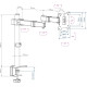 Кронштейн ARM Media LCD-T03 Vesa до 100x100 15-32' max 7кг black для одного монитора