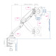 Кронштейн ARM Media LCD-T21 Vesa до 100x100 15-32' max 7кг black для одного монитора с газовой пружиной