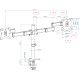 Кронштейн ARM Media LCD-T04 Vesa до 100x100 15-28' max 7кг black для двух мониторов
