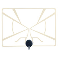Perfeo ТВ антенна "RADAR", активная, встр. усилитель, питание от ресивера 5V, DVB-T2 [PF_A4213]