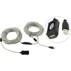 Aopen/Qust Кабель-адаптер USB2.0-repeater, удлинительный активный <Am->Af> 20м (ACU823-20M) [6938510851345]