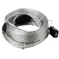 Aopen/Qust Кабель-адаптер USB2.0-repeater, удлинительный активный <Am->Af> 15м (ACU823-15M) [6938510851338]