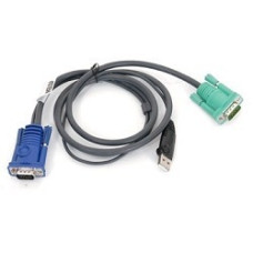 ATEN 2L-5202U Кабель KVM USB(тип А Male)+HDB15(Male) <-> SPHD15(Male) 1,8м., черный.