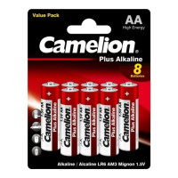 Camelion Plus Alkaline BL8 LR6 (LR6-BP5+3, батарейка,1.5В) (8 шт. в уп-ке)