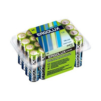 NEW Ergolux LR6 Alkaline BP-24 (LR6 BP-24, батарейка,1.5В) (24 шт. в уп-ке)