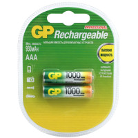 Аккумулятор GP NiMH 1000mAh AAA 2шт. (100AAAHC-2CR2)