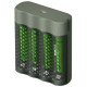 Зарядное устройство GP M451/100AAAHCE-2EB4 + 4 аккумулятора AAA 1000mAh
