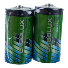 Ergolux R14 SR2 (R14SR2, батарейка,1.5В)(2 шт. в уп-ке)