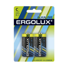 Ergolux..LR14 Alkaline BL-2 (LR14 BL-2, батарейка,1.5В) (2 шт. в уп-ке)