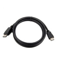 Bion Кабель DisplayPort - HDMI, 20M/19M, однонаправленный конвертор сигнала с DisplayPort в HDMI, экран, 1,8м, черный [BXP-CC-DP-HDMI-018]