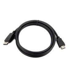 Bion Кабель DisplayPort - HDMI, 20M/19M, однонаправленный конвертор сигнала с DisplayPort в HDMI, экран, 1,8м, черный [BXP-CC-DP-HDMI-018]