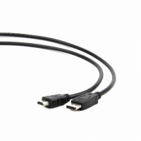 Bion Кабель DisplayPort - HDMI, 20M/19M, однонаправленный конвертор сигнала с DisplayPort в HDMI, 1м, черный [BXP-CC-DP-HDMI-010]