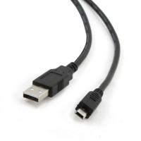Bion Кабель интерфейсный USB 2.0 AM/miniBM, позолоченные контакты, ферритовые кольца, 1.8м, черный [BXP-CCP-USB2-AM5P-018]