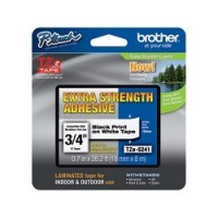Brother TZE-S241 Картридж с лентой (P-Touch, 18мм, Черный на белом) (TZES241)