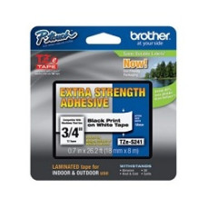 Brother TZE-S241 Картридж с лентой (P-Touch, 18мм, Черный на белом) (TZES241)