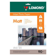 Фотобумага A4 Lomond 90гр, 25л белый матовое для струйной печати ( 0102029 )