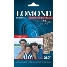 Фотобумага 10x15 Lomond 260г/м2 20л, белый полуглянцевое для струйной печати ( 1103302 )