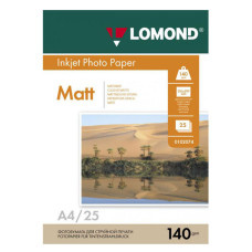 Фотобумага A4 Lomond 140гр, 25л белый матовое для струйной печати ( 0102073 )