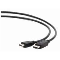 Cablexpert Кабель DisplayPort->HDMI, 10м, 20M/19M, черный, экран, пакет (CC-DP-HDMI-10M)