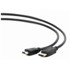 Cablexpert Кабель DisplayPort->HDMI, 10м, 20M/19M, черный, экран, пакет (CC-DP-HDMI-10M)