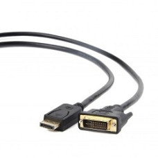 Кабель DisplayPort-DVI Gembird/Cablexpert 1.8м, 20М/25М, черный, экран, пакет(CC-DPM-DVIM-6/1.8M)