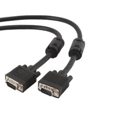 Gembird /Cablexpert CC-PPVGA-15m-B, Кабель VGA Premium ,15M/15M, 15м, тройн. экран,феррит. кольца,пакет ,черные