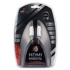Кабель HDMI Cablexpert, серия Platinum, 4,5 м, v2.0, M/M, позол.разъемы, металлический корпус, нейлоновая оплетка, блистер (CC-P-HDMI02-4.5M)