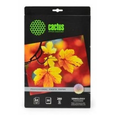 CACTUS CS-SGA428020 Фотобумага Prof , для струйной печати, A4, 280г/м2, 20 листов