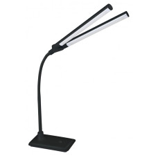 Camelion KD-794 C02 чёрный LED (Свет-к наст.,10 Вт, 2 плаф.,230В, сенс.вкл-е, 4 ур.ярк,4000К)