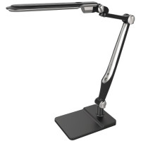Camelion KD-831 C02 черн LED (Свет-к наст.10 Вт,230В, осн+струбц.,600 лм,сенс.рег.ярк и цвет.тем)