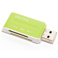5bites RE2-102GR (RE-102GR) Устройство ч/з карт памяти USB2.0 / ALL-IN-ONE / USB PLUG / GREEN