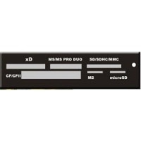 USB 2.0 Card reader SD/SDHC/MMC/MS/microSD/xD/CF, 3.5" (черный) [GR-116B]