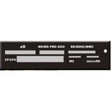 USB 2.0 Card reader SD/SDHC/MMC/MS/microSD/xD/CF, 3.5" (черный) [GR-116B]