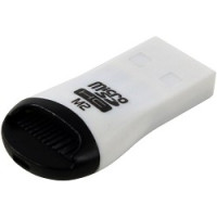 USB 2.0 Card Reader Micro ORIENT CR-012 black/white/red, для карт Micro SD, ext [29681]