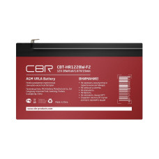 CBR Аккумуляторная VRLA батарея CBT-HR1228W-F2 (12В 6,6Ач), клеммы F2