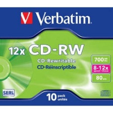 Verbatim Диск CD-RW 700Mb 12x DataLife+ (10шт) (43148)