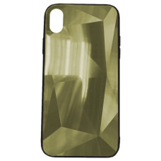 Чехол Brosco Diamond, накладка для Apple iPhone Xr, золотистый