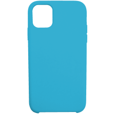 Чехол Brosco Softrubber для iPhone 11 голубой