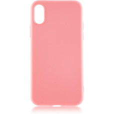 Чехол Brosco SoftrubberSoft-touch, накладка для Apple iPhone Xs, розовый