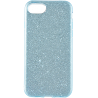 Чехол Brosco Shine для Apple iPhone 78SE (2020) голубой