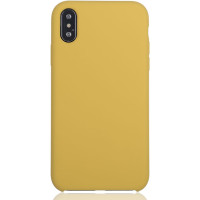 Чехол для Apple iPhone Xs Max Brosco Softrubber, накладка, желтый