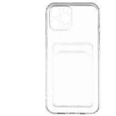 Чехол Zibelino Silicone Card Holder для Apple IPhone 14 Pro прозрачный