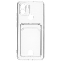Чехол Zibelino Silicone Card Holder для Xiaomi Redmi A1+ прозрачный