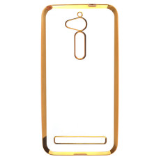 Чехол skinBOX 4People silicone chrome border case для Asus ZenFone Go ZB500KG золотистый